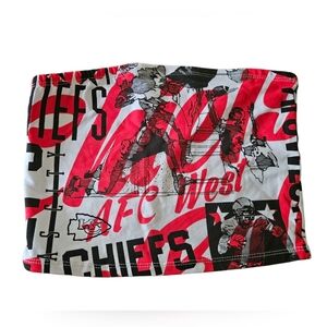 NFL Kansas City Chiefs Graphic Tube Top Women’s Size M Game Day Crop